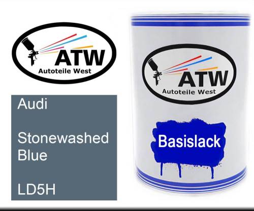 Audi, Stonewashed Blue, LD5H: 500ml Lackdose, von ATW Autoteile West.